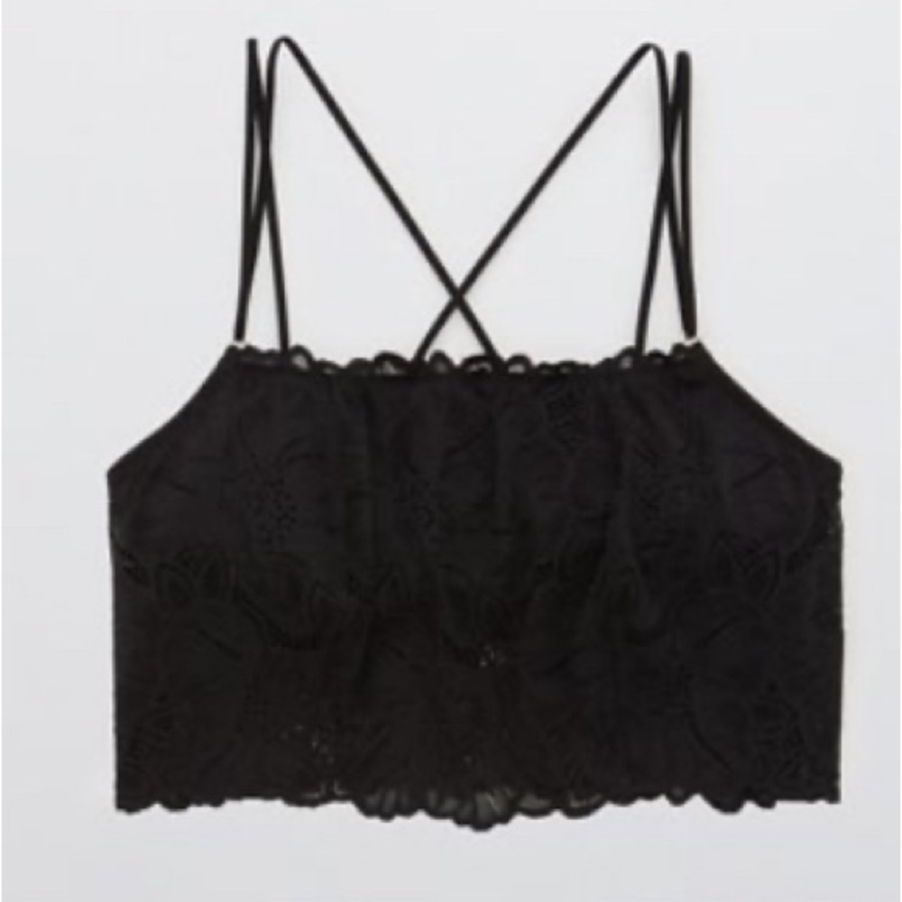 Aerie Holiday Best Lace Longline Bralette Size L